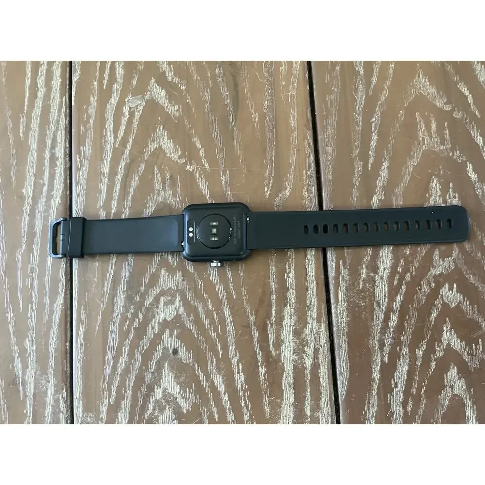 Letsfit EW1 Smart Watch Fitness Tracker Black Silicone Band Watch No Charger